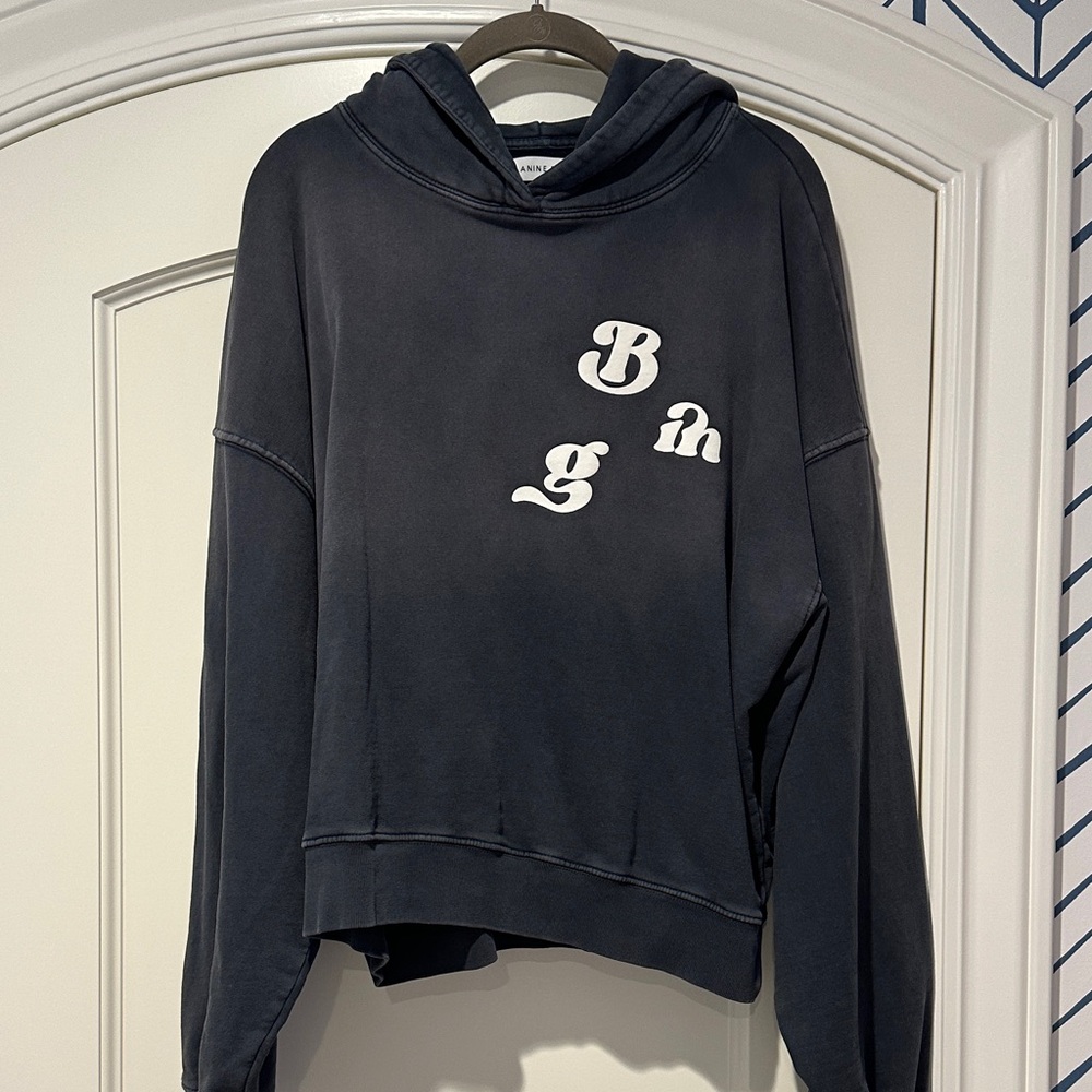 Anine Bing Charcoal Hoodie Sweater